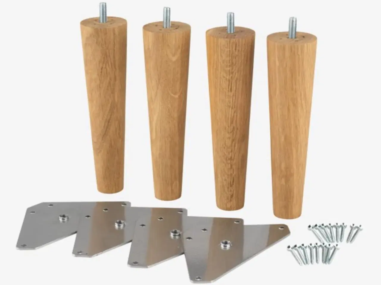 Billede 1 - Egetræsben til seng