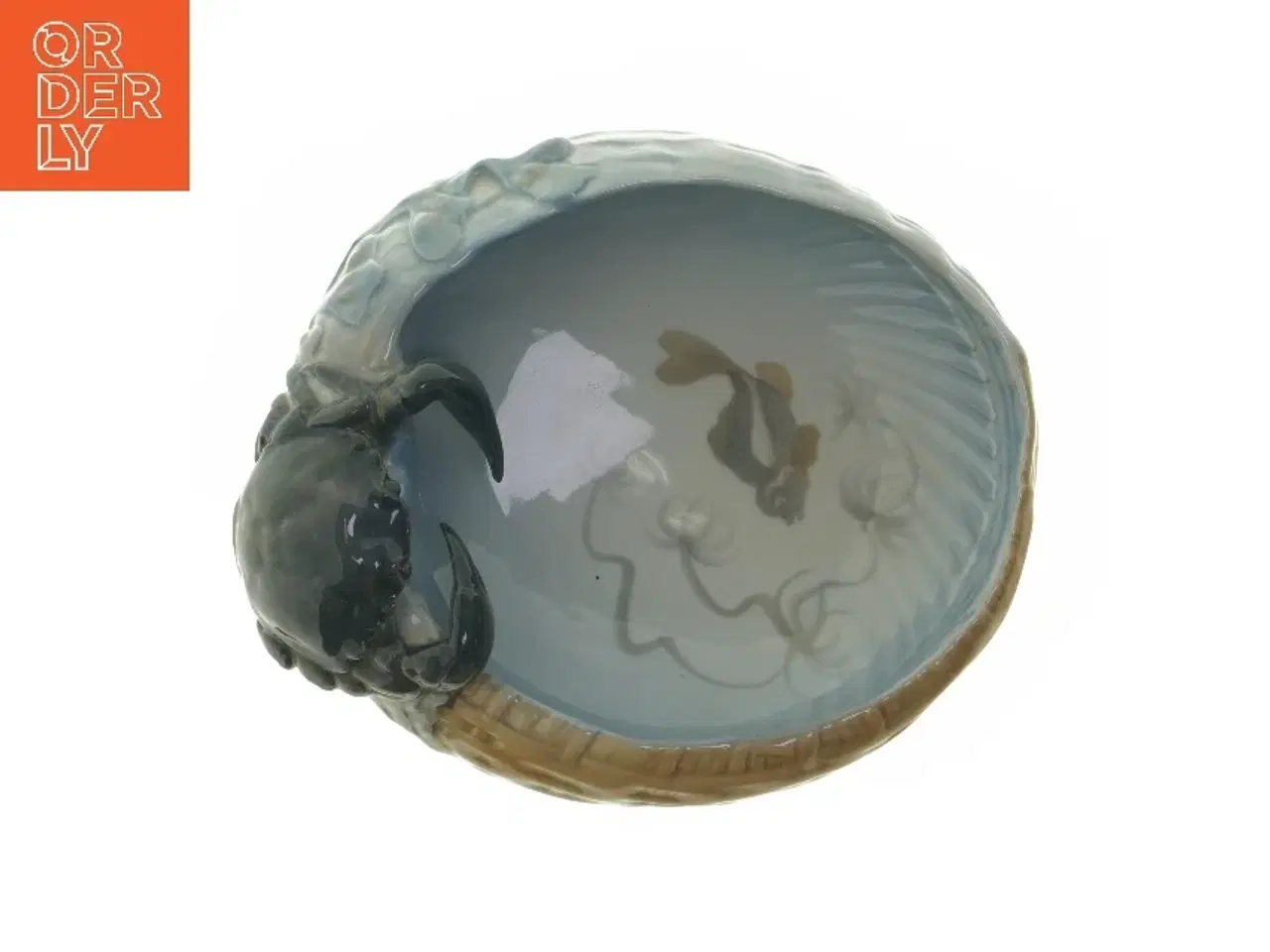 Billede 1 - Royal Copenhagen skål med krabber og fiskemotiv fra Royal Copenhagen (str. Ø 23 cm)