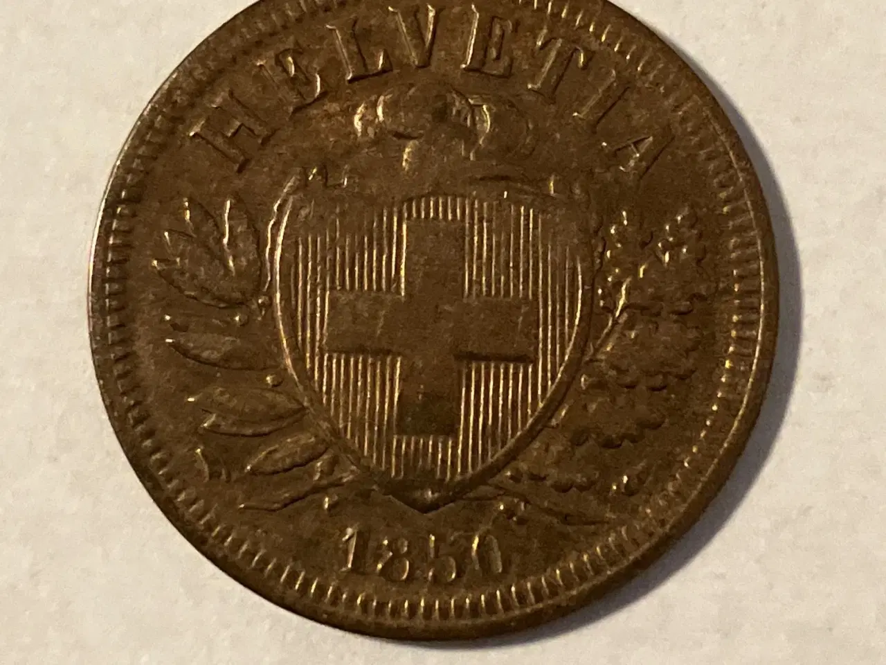 Billede 1 - 2 Rappen Switzerland 1850 - Renset