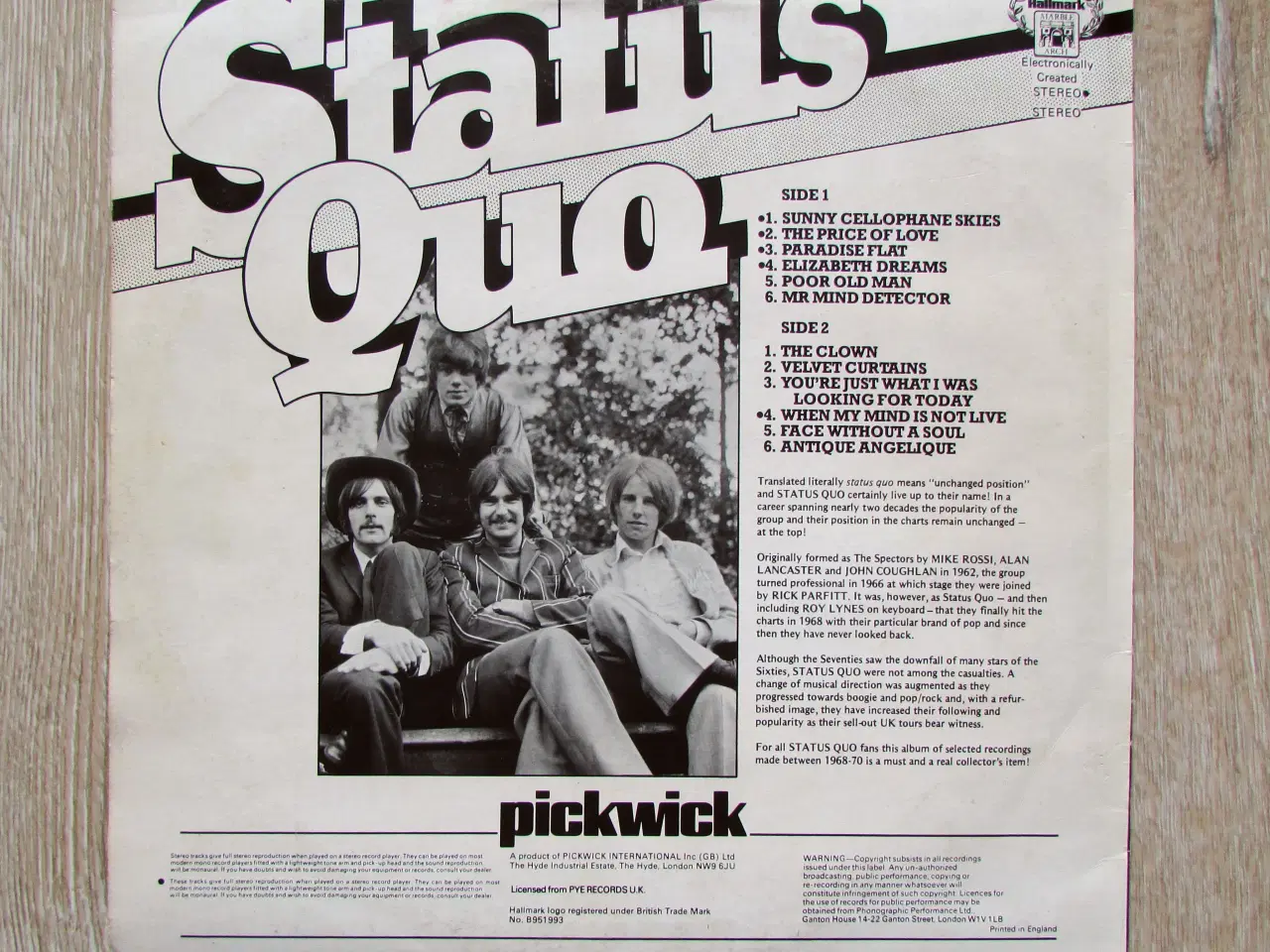 Billede 2 - STATUS QUO - STATUS QUO