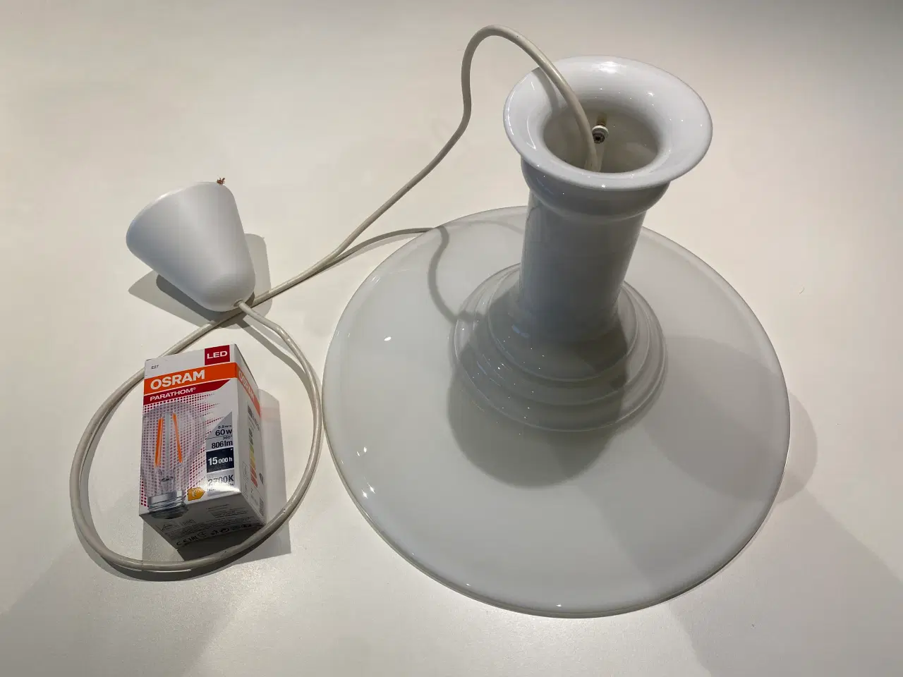 Billede 1 - Royal Copenhagen glas belysning. Ø35.