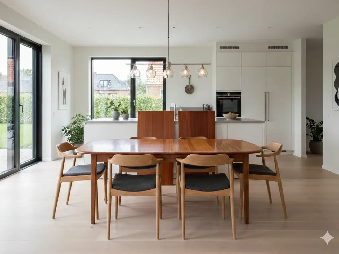 Billede 1 - 🔸 Retro ovalt spisebord i massivt træ m/2 plader