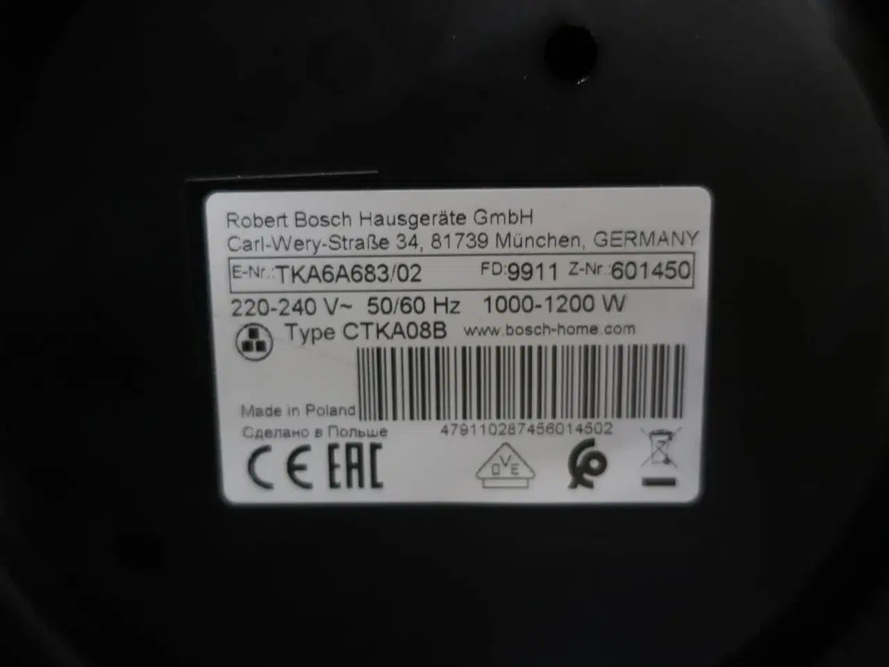 Billede 3 - Kaffemaskine BOSCH Komfortline TKA6A683