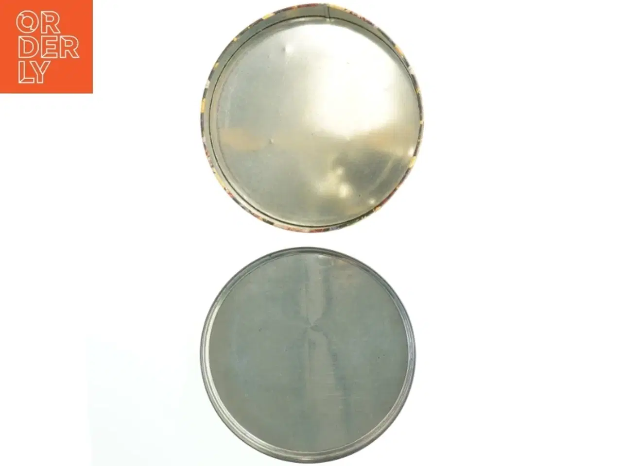 Billede 4 - Blomstret Vintage Rund metal opbevaringsdåse (str. Ø. 20 cm)