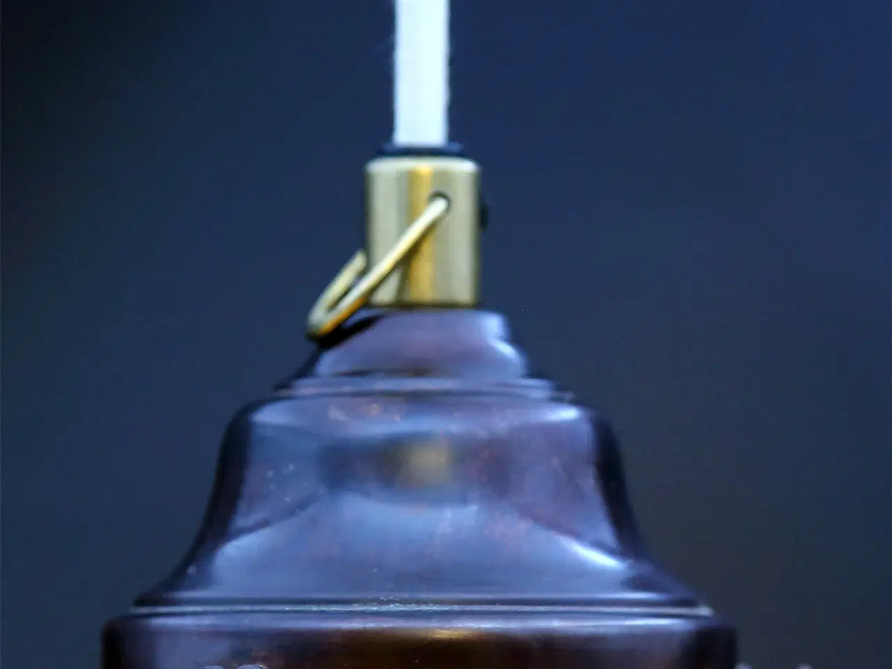 Billede 3 - Stor Art Deco glaspendel med blomster, ca. 1930–40