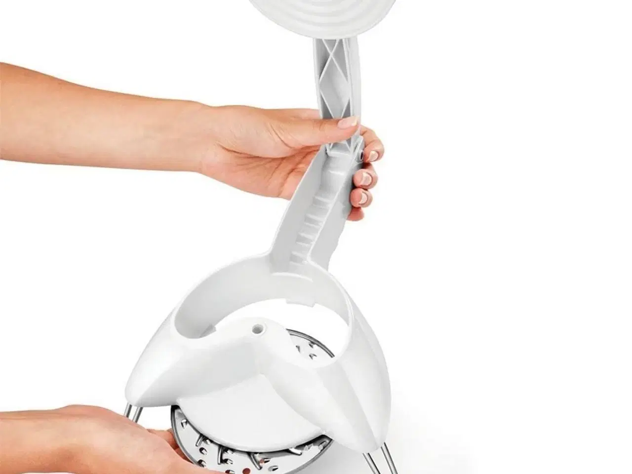 Billede 4 - Metaltex rivejern med ben - hvid, rustfrit stål (Ø 24 cm)