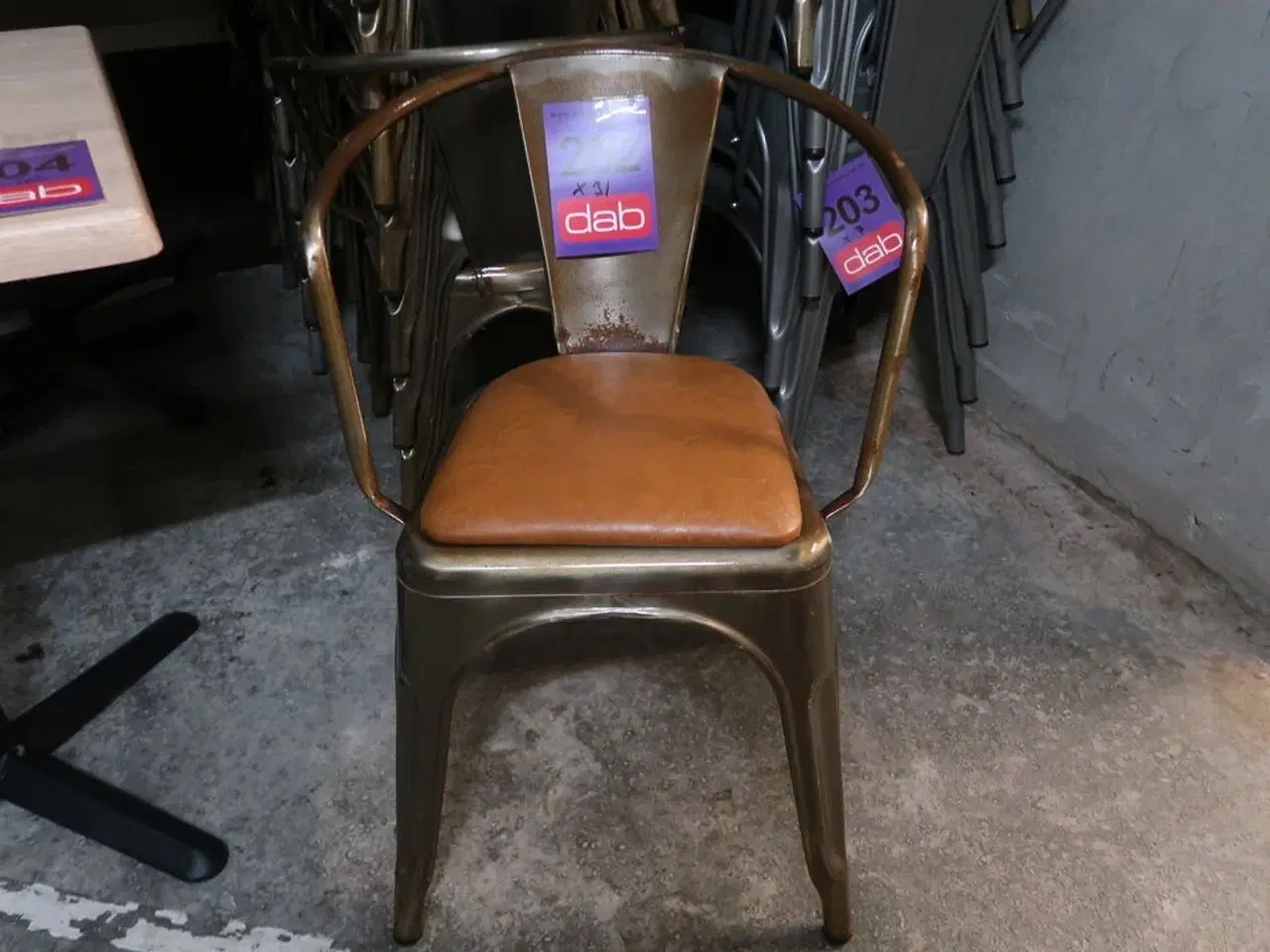 Billede 2 - 31 stk. Bistrostol i metallisk stål