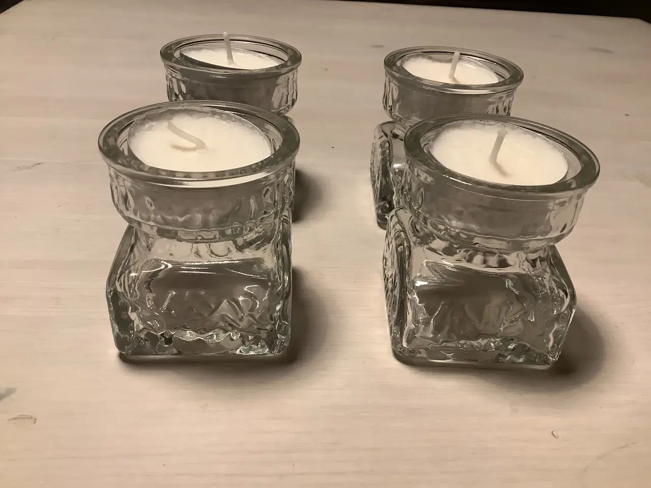 Billede 2 - Fyrfadstager i klar glas