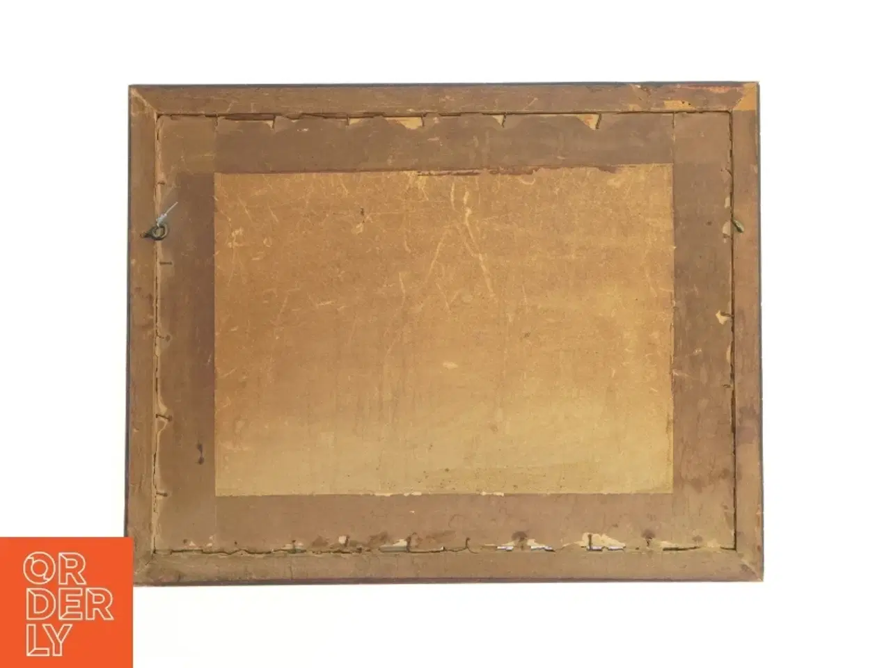 Billede 2 - Indrammet maleri af hus (str. 33x26 cm)