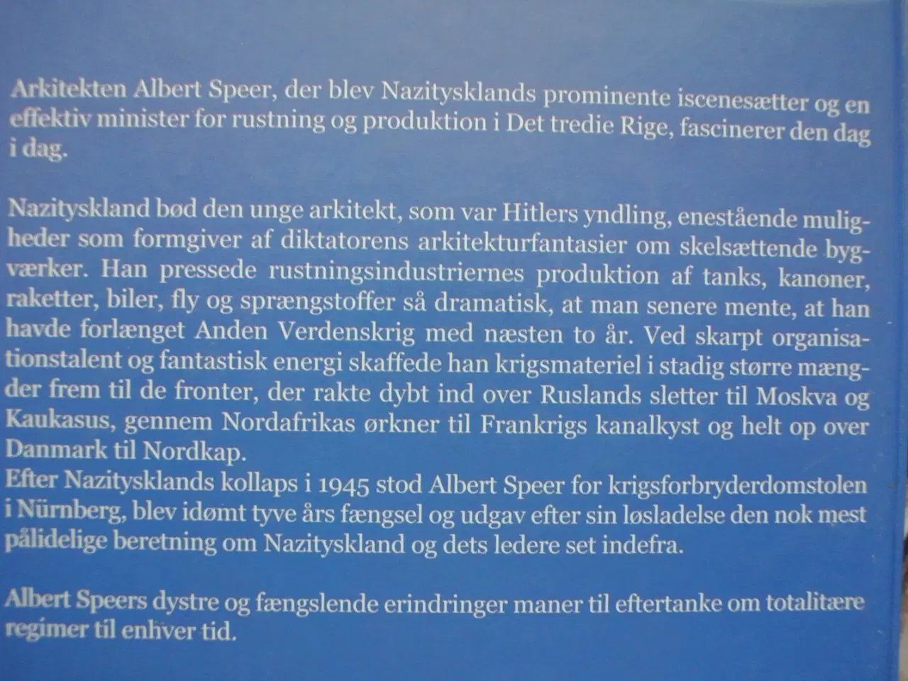 Billede 2 - erindringer 1933-1945, af albert speer