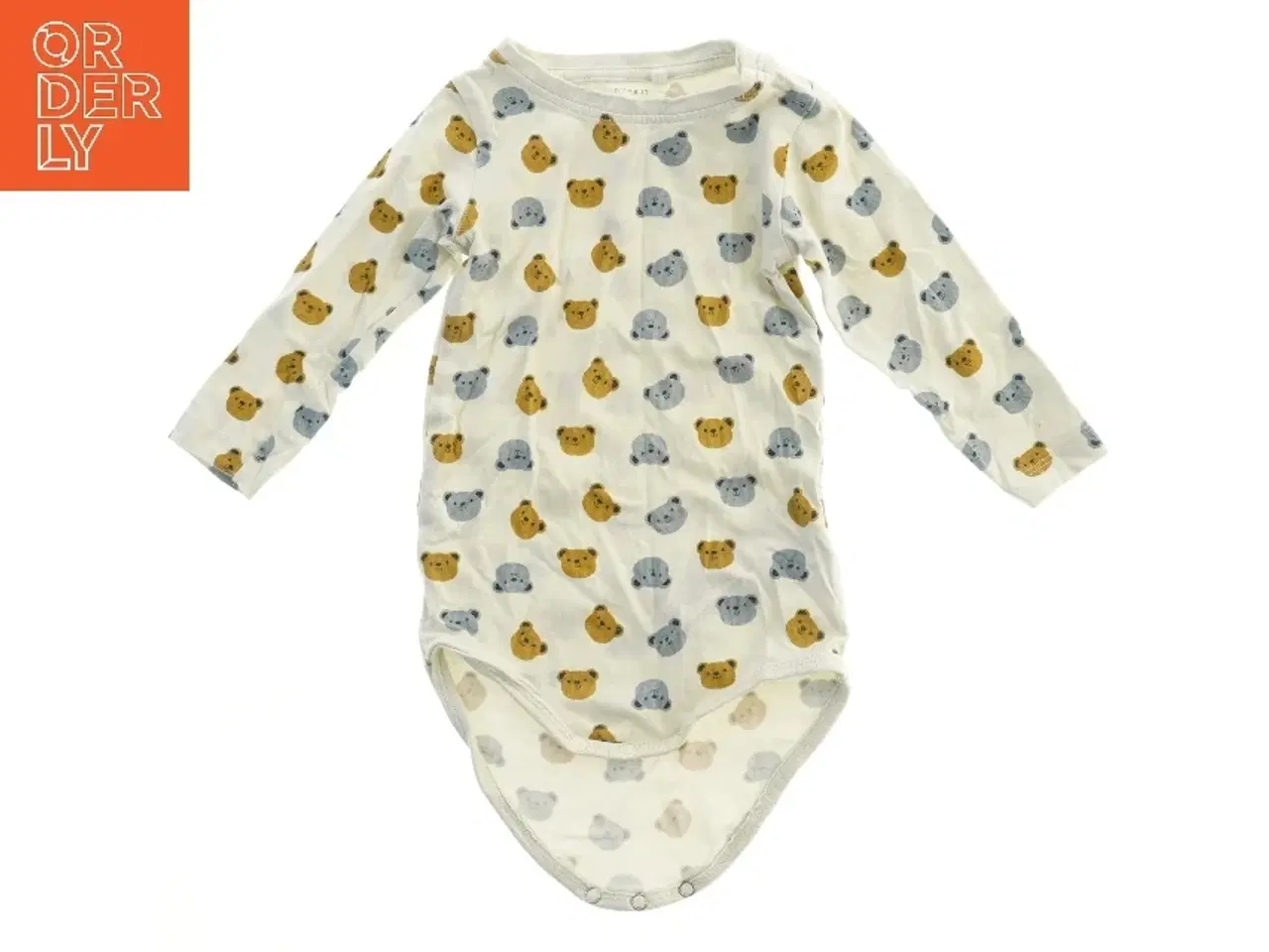 Billede 1 - Langærmet bodystocking med bjørneprint fra Name It (str. 74)
