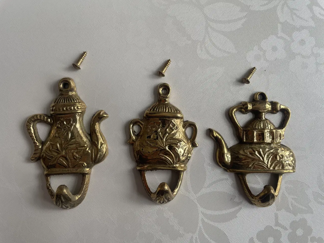 Billede 1 - Smukke retro messing knager 