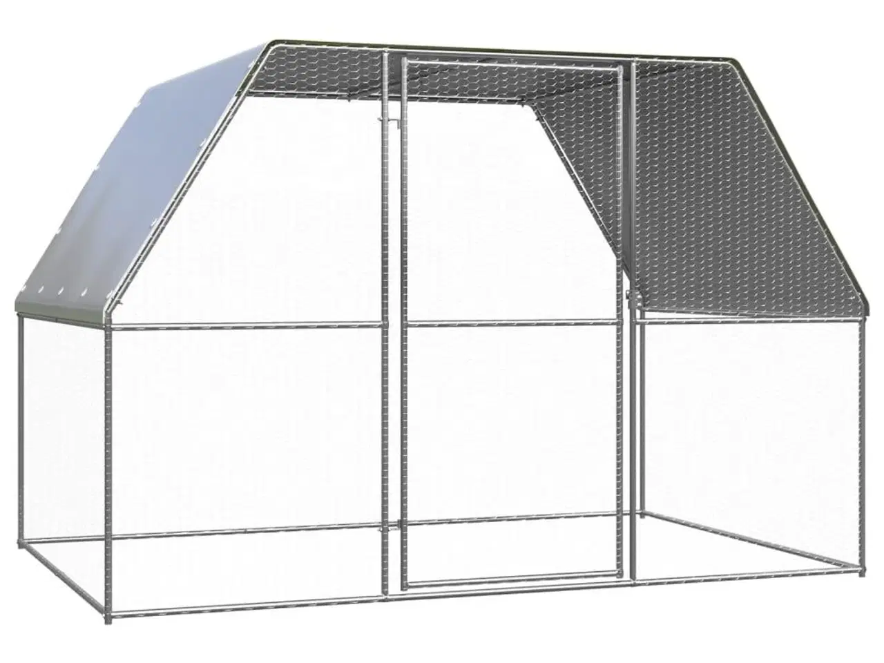 Billede 1 - Udendørs hønsebur 3x2x2 m galvaniseret stål