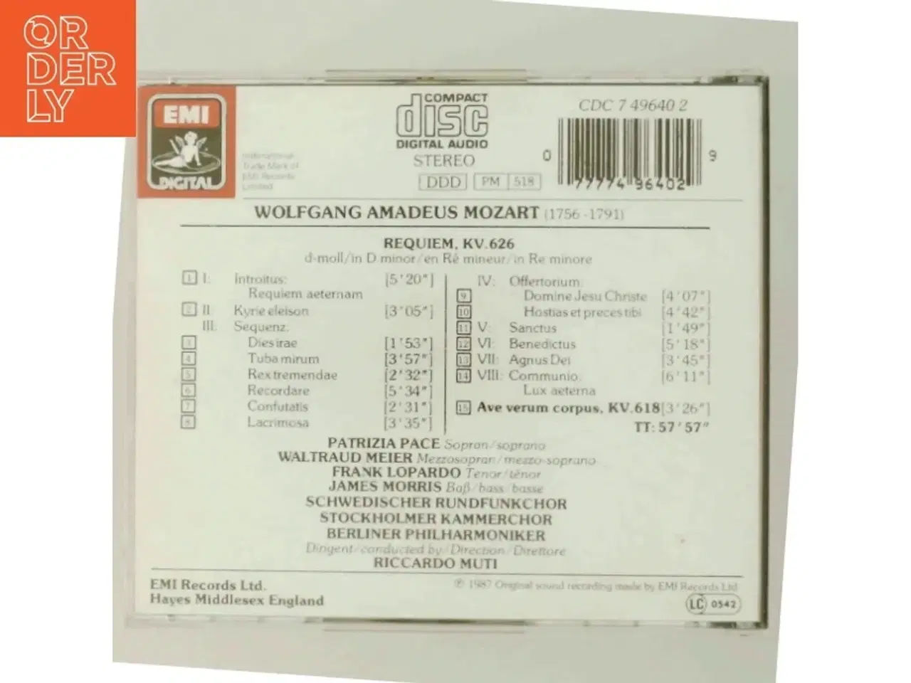 Billede 3 - Mozart Requiem CD fra EMI