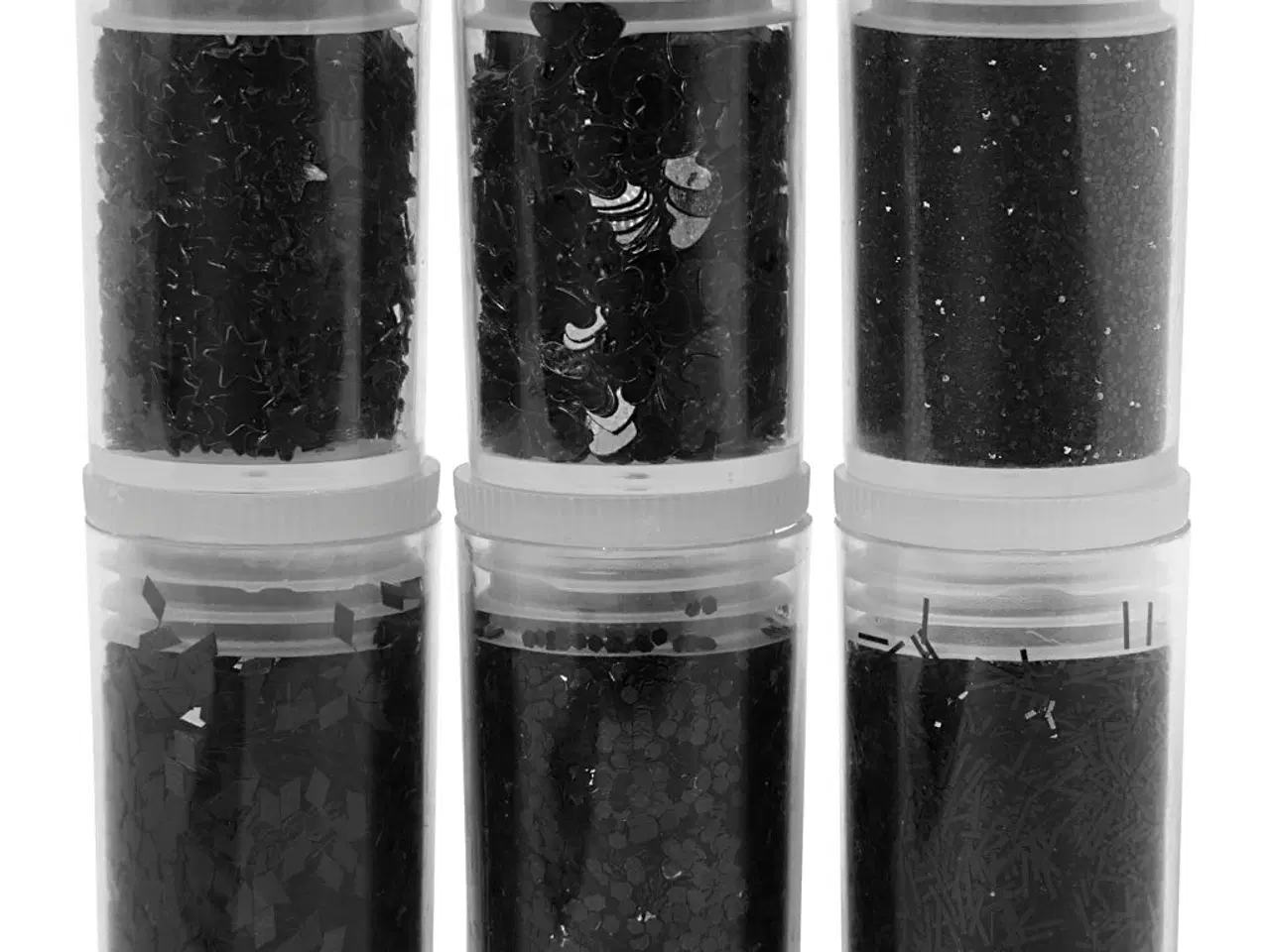 Billede 1 - Sort Glitter og Pailletter - 6x5g til Kreative Projekter