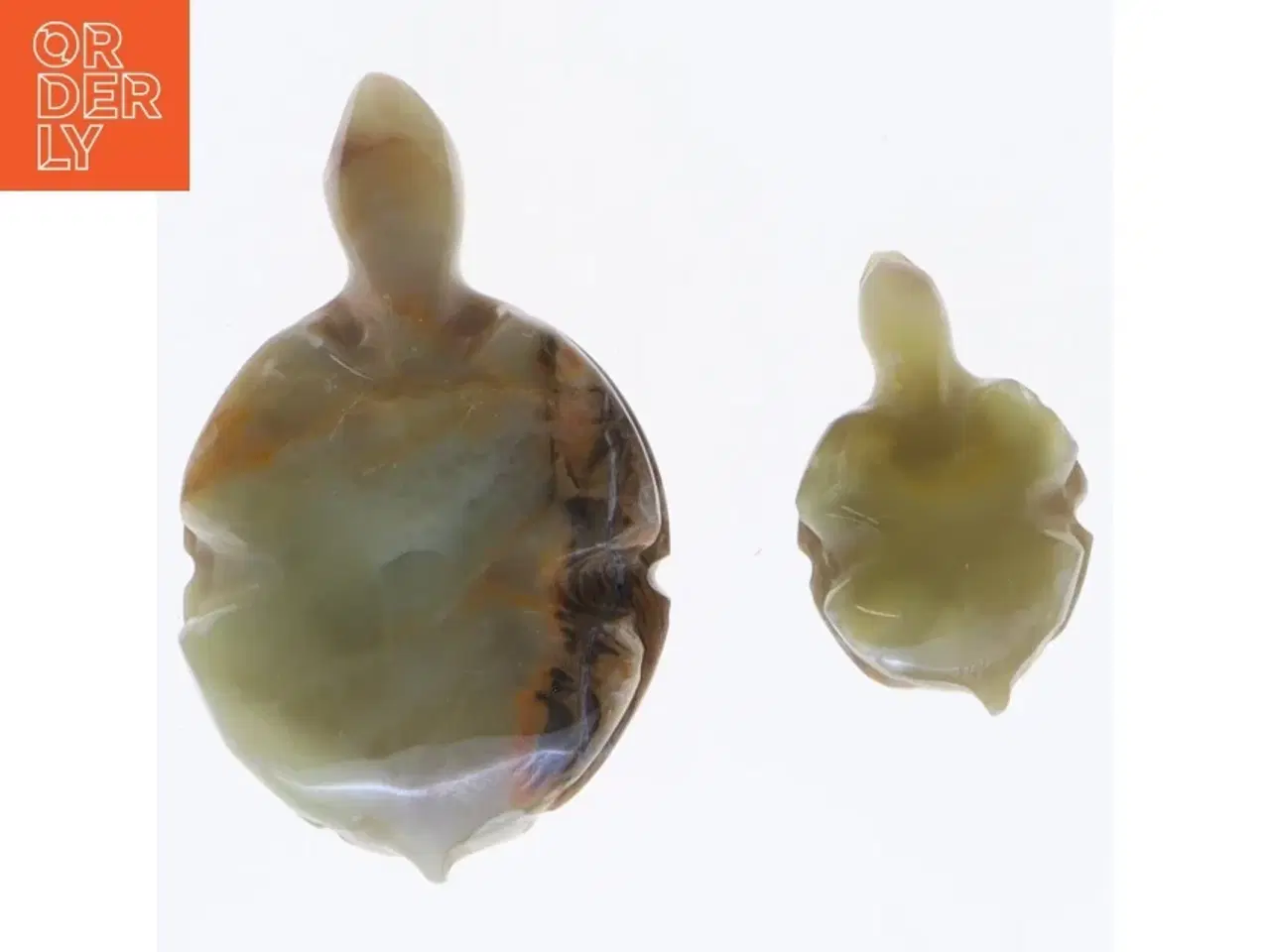 Billede 3 - Onyxfigurer af skildpadder (str. 7 cm. og 4,5 cm)