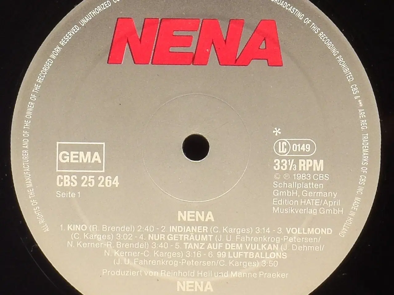 Billede 5 - Nena - Nena - NL 1983 (CB 271 58) VG/VG