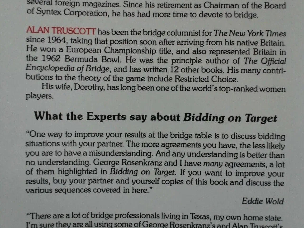 Billede 4 - bidding on target - bridge, by george rosenkranz a