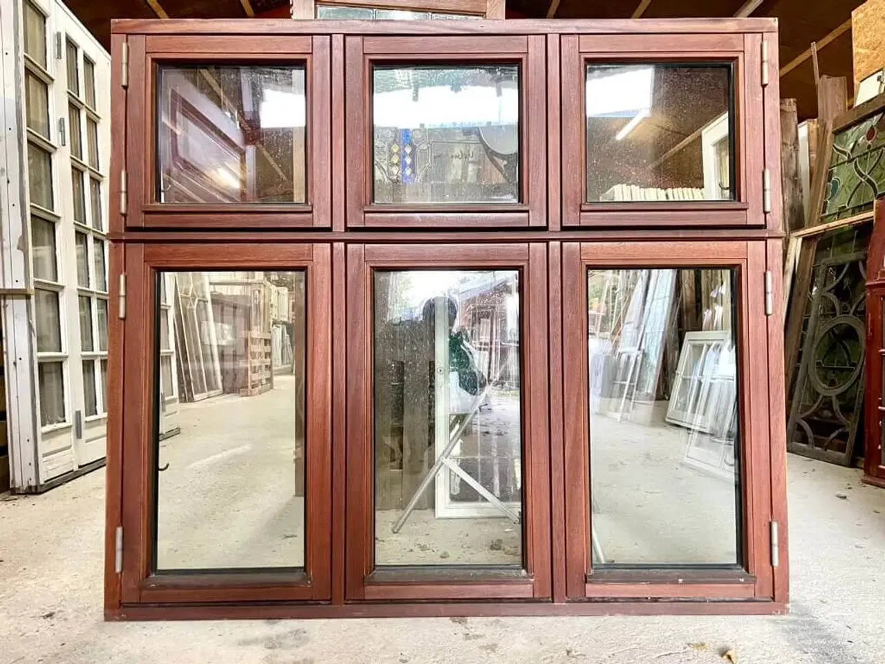 Billede 1 - Stort 3-fags Dannebrogsvindue m. termo