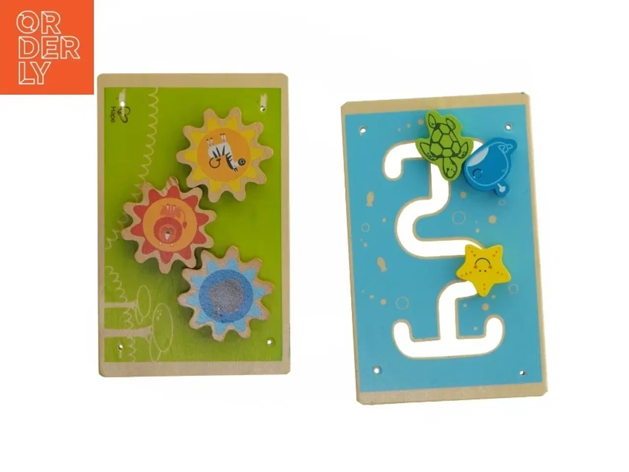 Billede 1 - Trælegetøj aktivitetsbræt fra Hape (str. 21x13,5 cm)