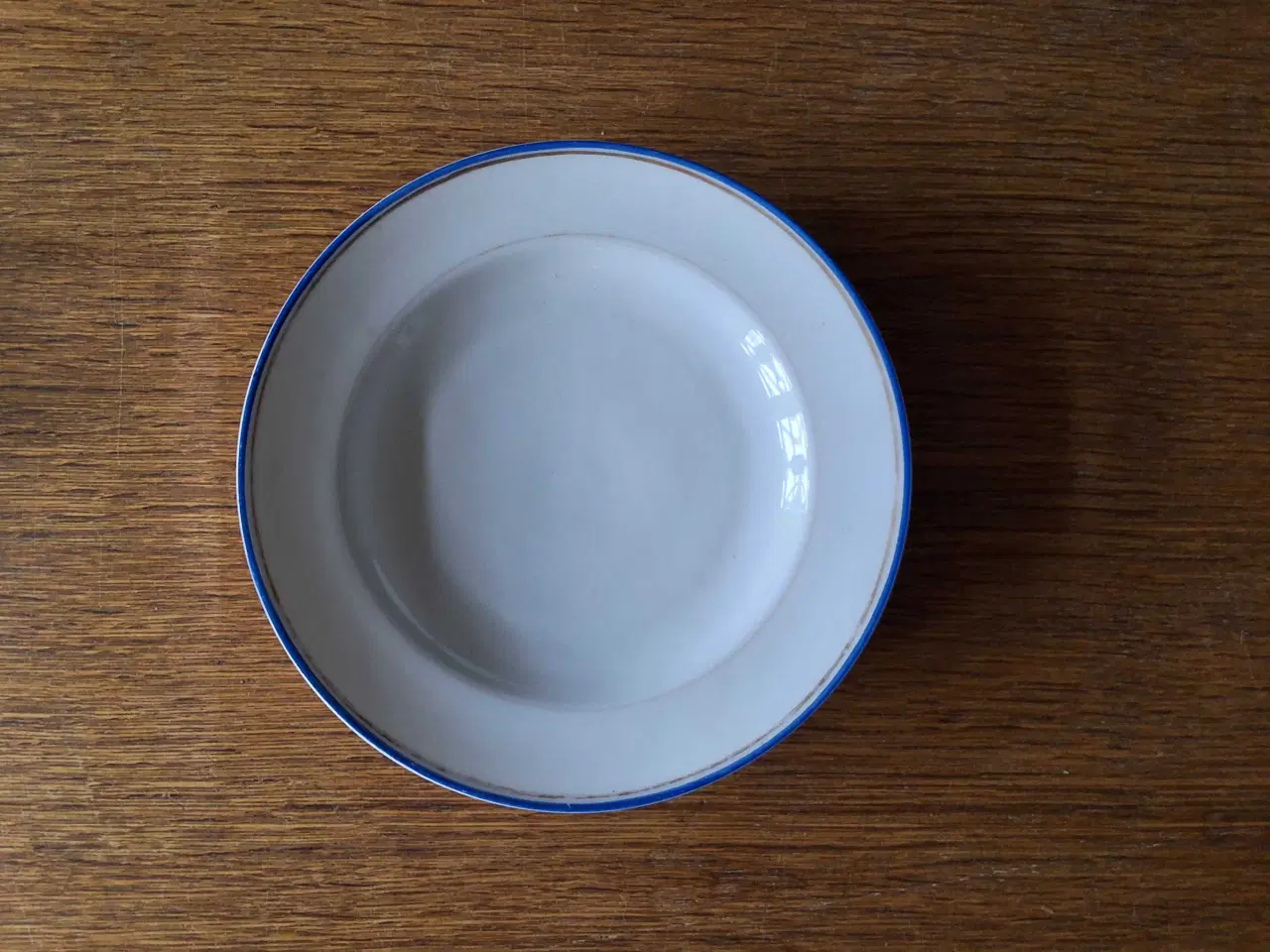 Billede 1 - B&G Suppetallerken, 23,5cm.  Blaa Kant. 