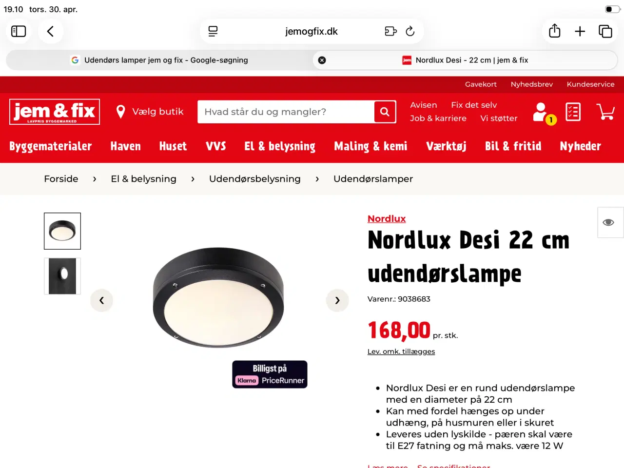 Billede 3 - Lamper udendørs