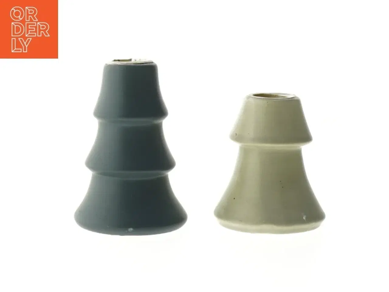 Billede 1 - Keramiske lysestager (str. 7,5 og 9,5 cm)