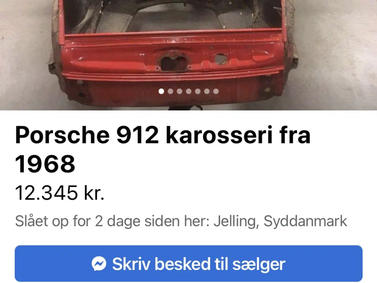 Billede 1 - Porsche 912/911 karosseri købes - DK eller tysk