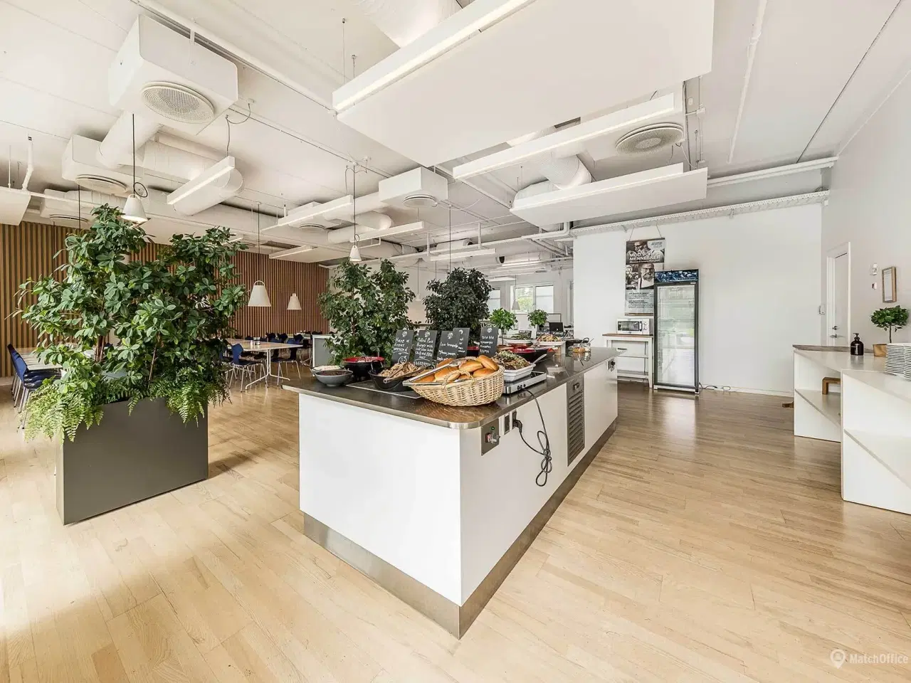 Billede 6 - Åbent kontormiljø med adgang til fælles kantine. møderum og tagterrasse centralt i Ørestad