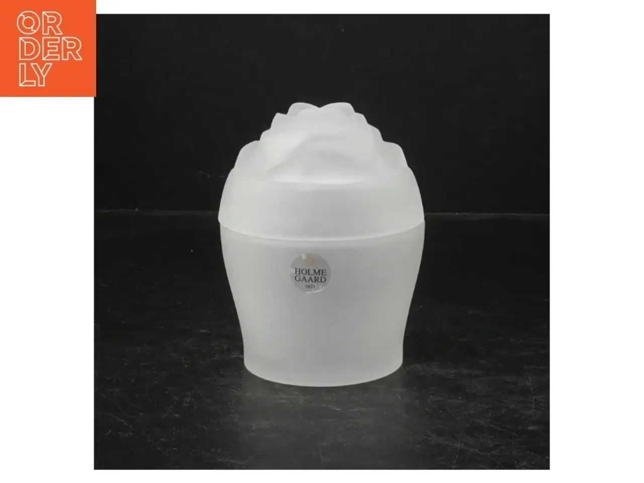 Billede 1 - Frostet glas vase fra Holmegaard (str. 13 cm)