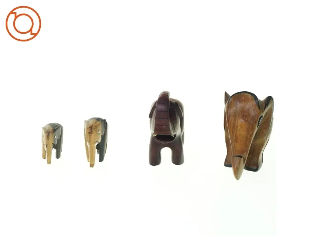 Billede 3 - Træelefanter (str. 12 x 9 cm 6 cm)