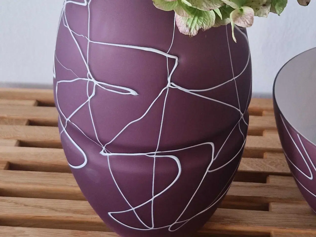 Billede 4 - Vase og skål, sælges som et sæt