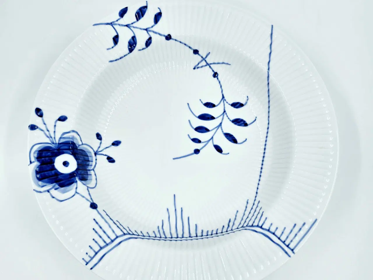 Billede 7 - Blå Mega Riflet Stor Pastatallerken 1 sortering Po