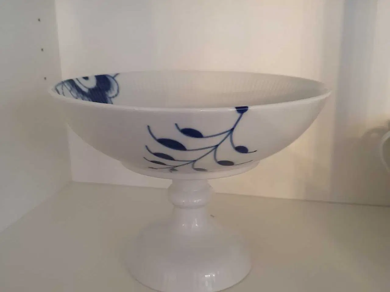 Billede 9 - Blå mega riflet skål, fad og opsats