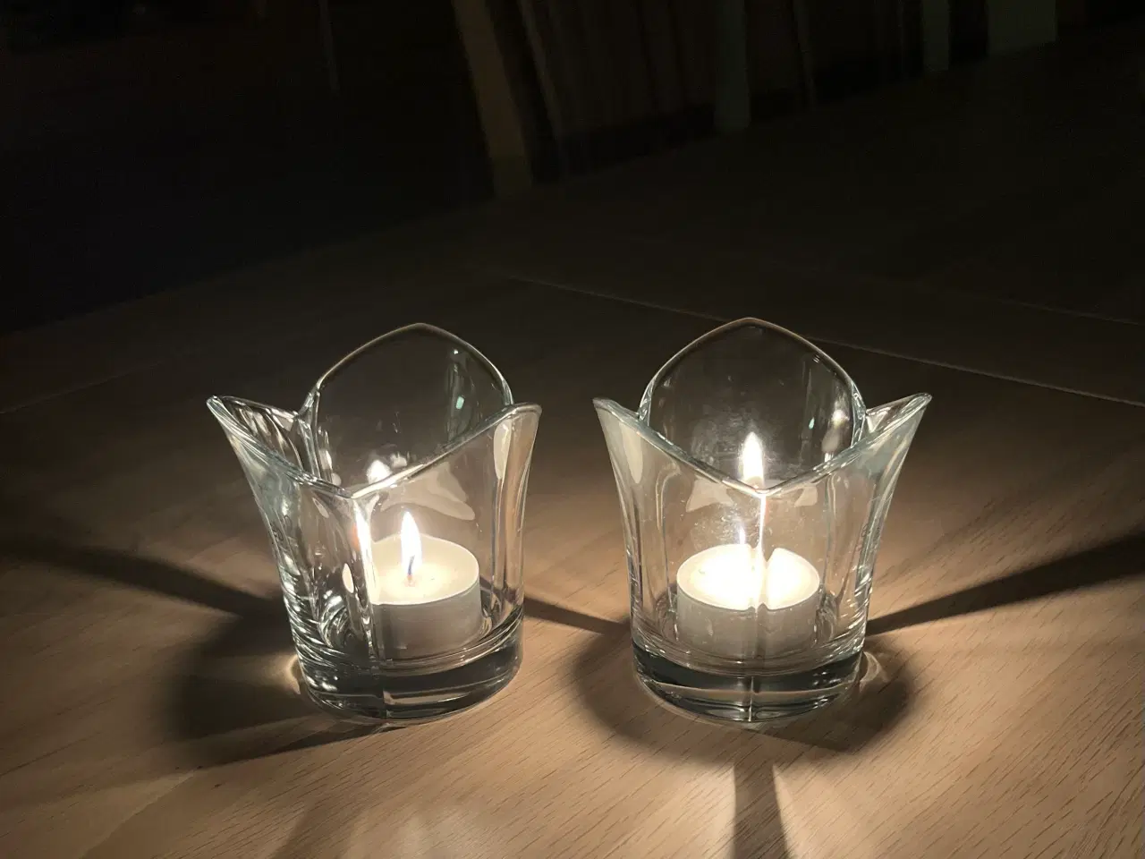 Billede 7 - 2 fine glas fyrfadsstager fra Erik Bagger 
