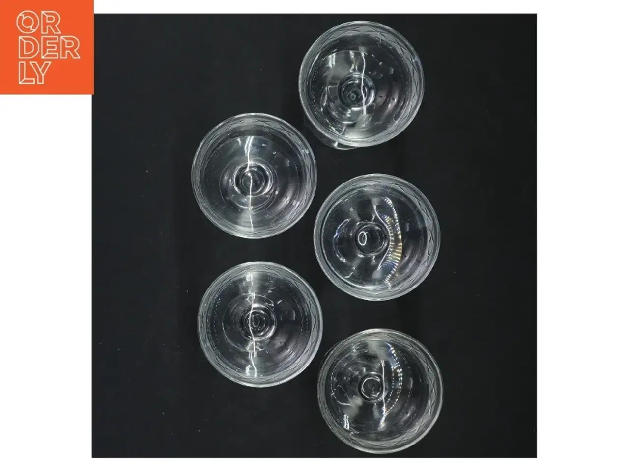 Billede 2 - Sæt med 5 glas med mønster (str. 9 cm)