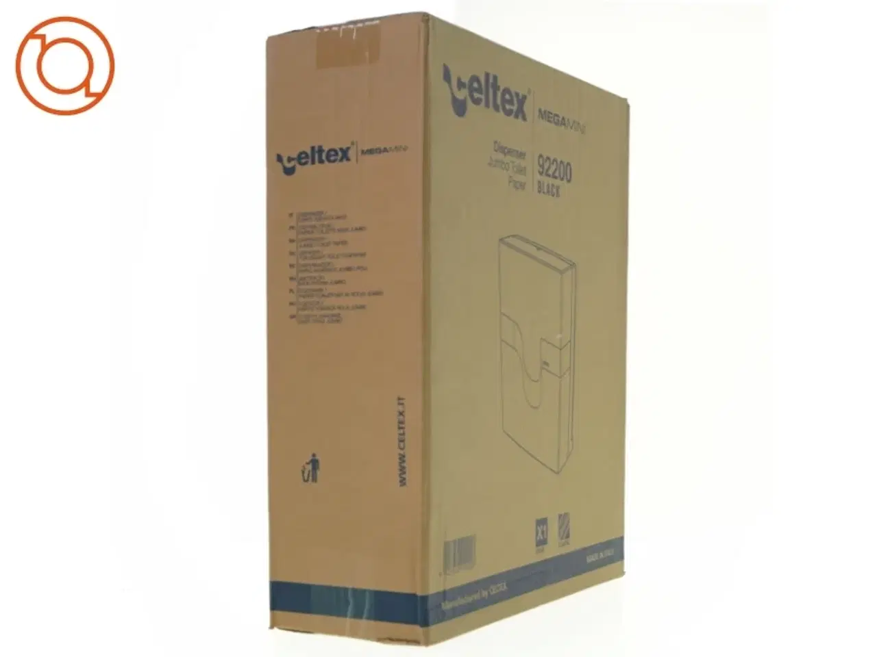Billede 2 - Dispenser jumbo toilet paper mega mini 92200 black fra Celtex (str. 39 x 33 x 13 cm)