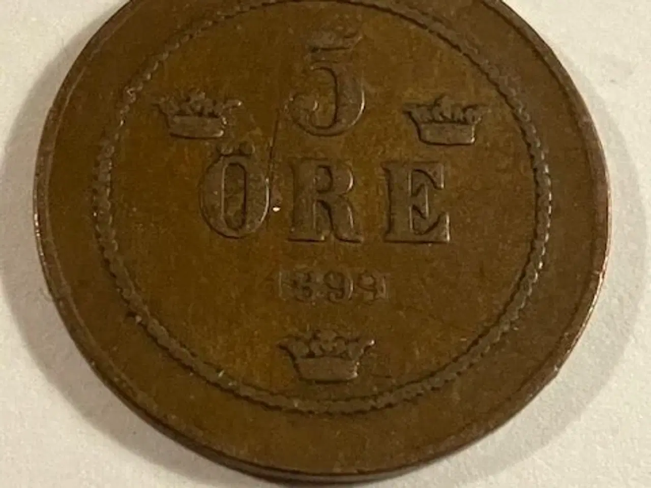 Billede 1 - 5 øre 1899 Sverige