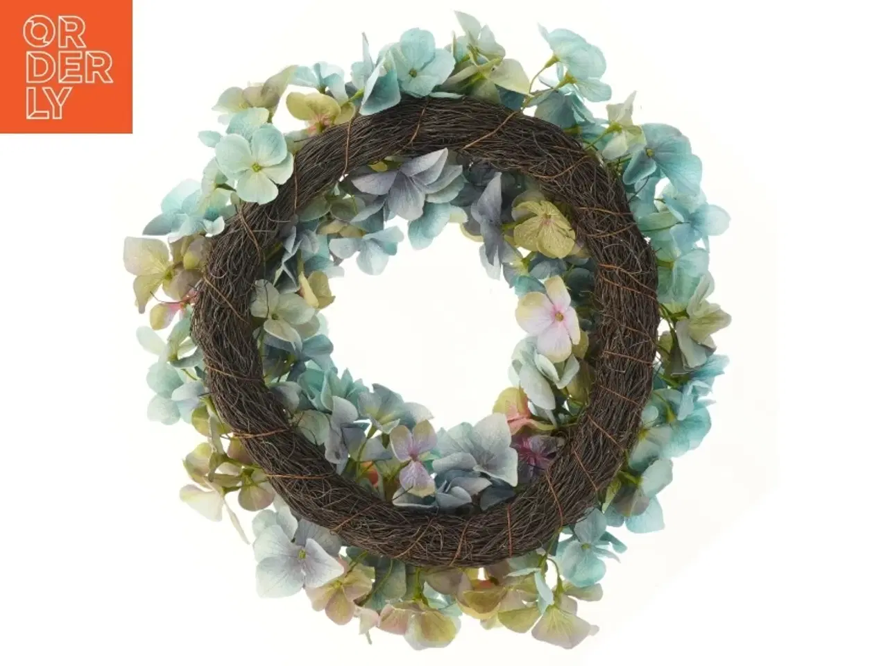 Billede 3 - Dekorativ blomsterkrans (str. 37 cm)
