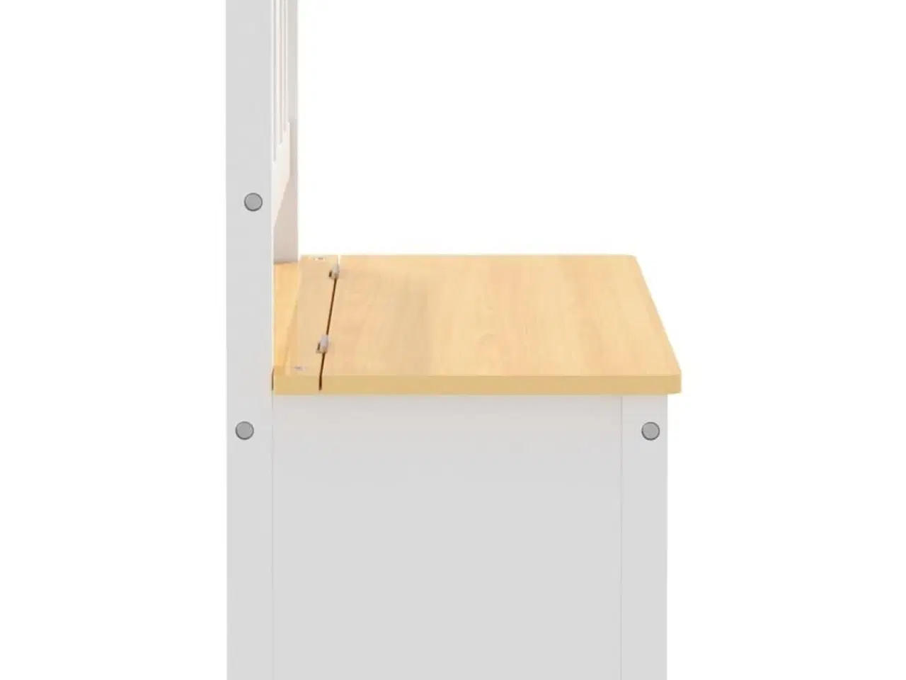 Billede 4 - Opbevaringsbænk til børn 60x30x55 cm MDF hvid og beige