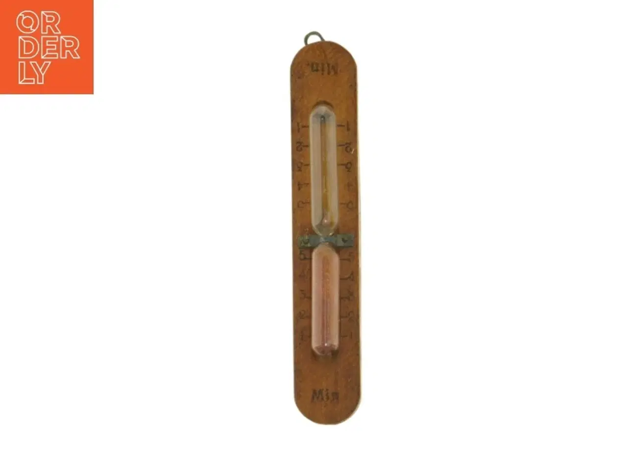 Billede 1 - Antikt Timeglas i træ (str. 17 x 3 cm)