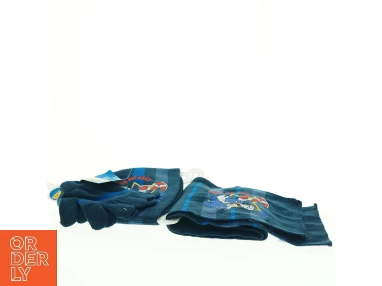Billede 2 - Sonic The Hedgehog hue, halstørklæde og vanter sæt (str. 38 x 22 cm)