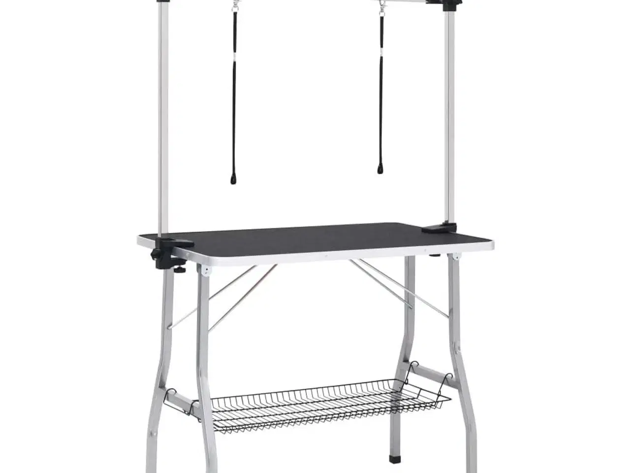 Billede 2 - Vaske-/trimmebord til hund justerbart m. 2 løkker og kurv