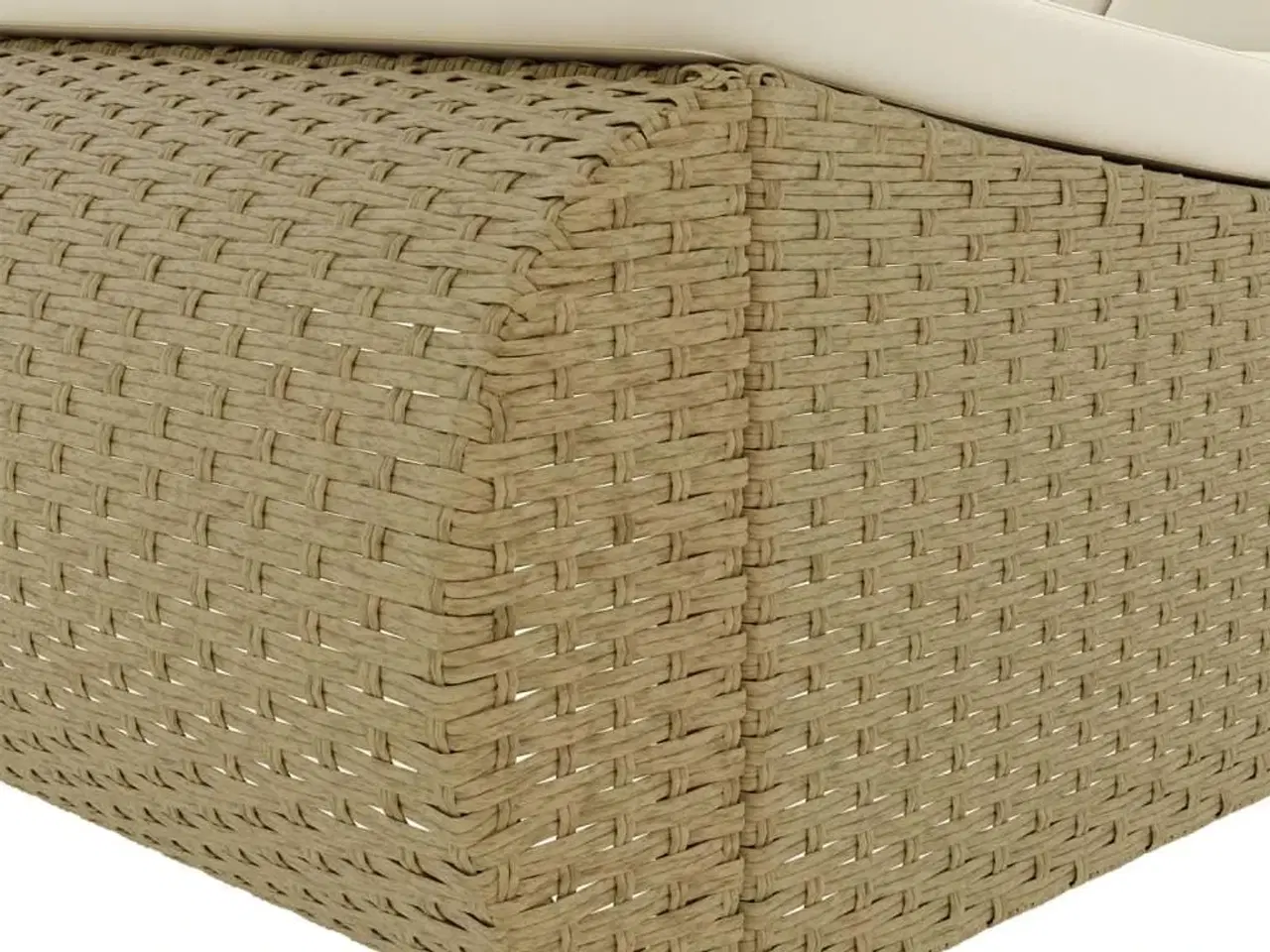 Billede 9 - Loungeseng polyrattan beige