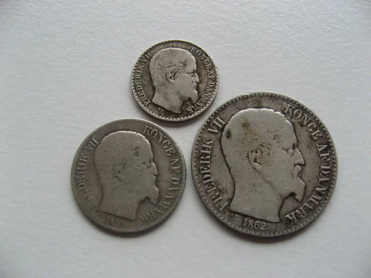 Billede 1 - Dansk Vestindien 3 & 5 Cents 1859, 10 Cents 1862