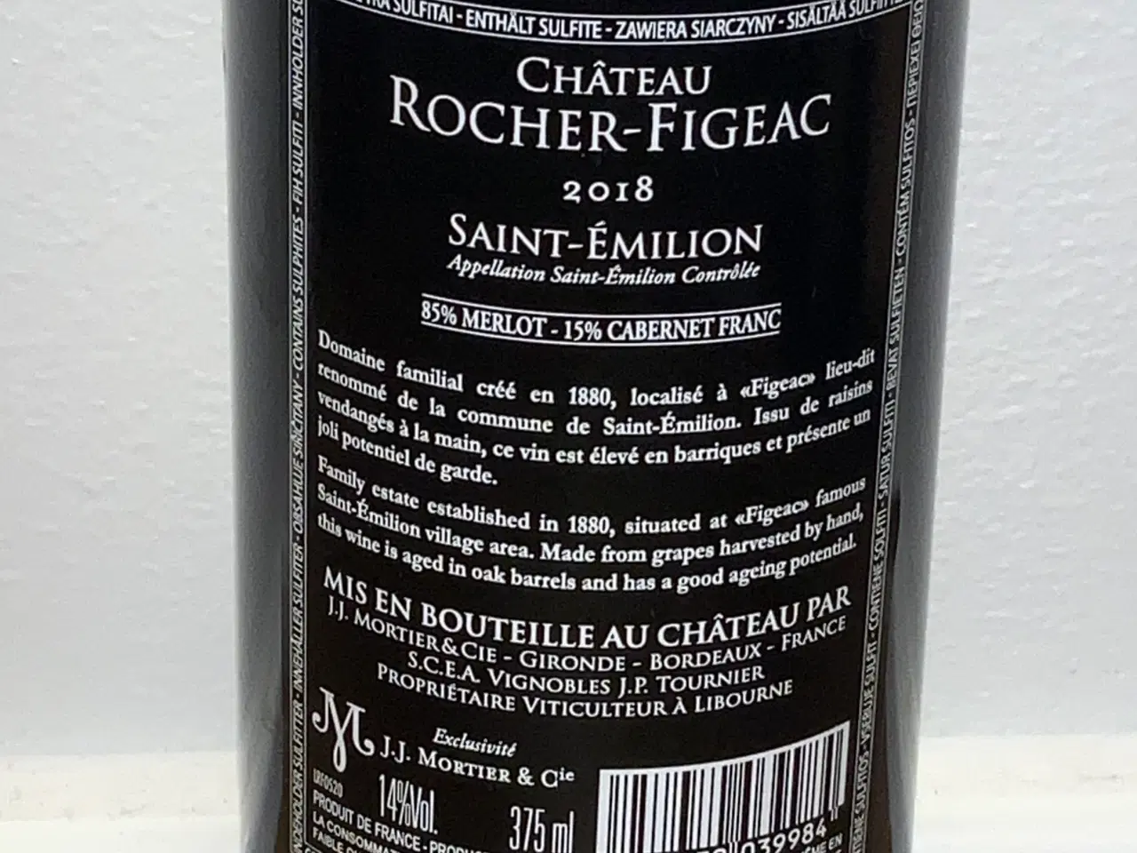 Billede 3 - Rødvin. Chateau Rocher-Figeat 2018, 375 ml.