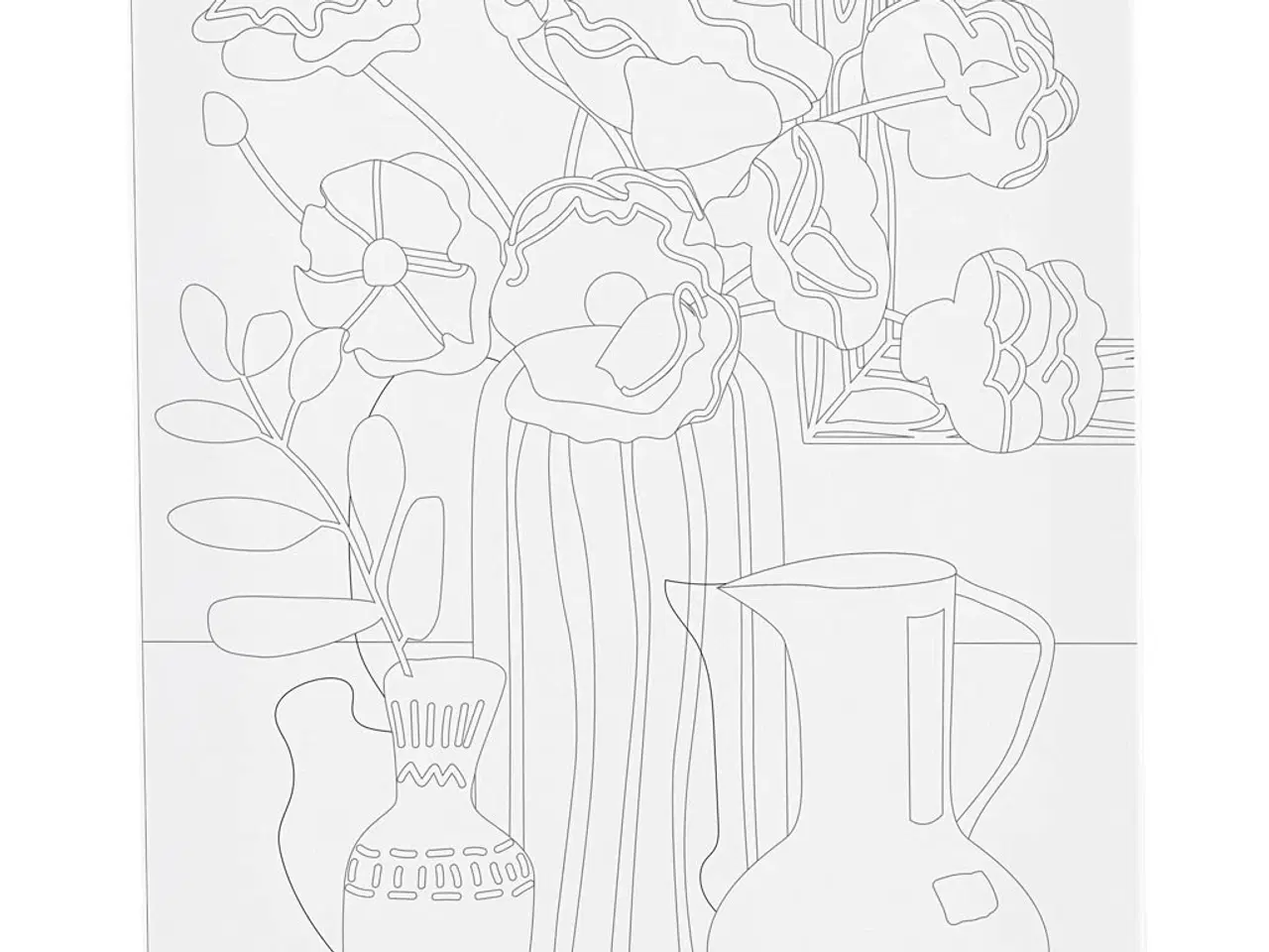 Billede 1 - Malerlærred med print, Blomster stilleben, D: 1,6 cm, str. 24x30 cm, 360 g, 1 stk.