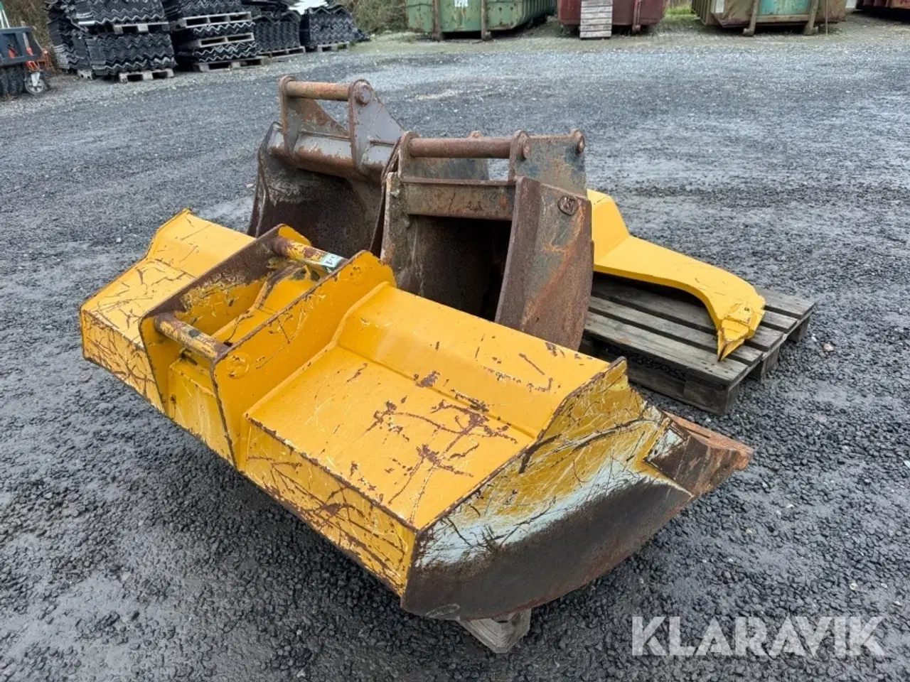 Billede 1 - Skovle Hydrema Og JST 3 styk og 1 styk grubbe