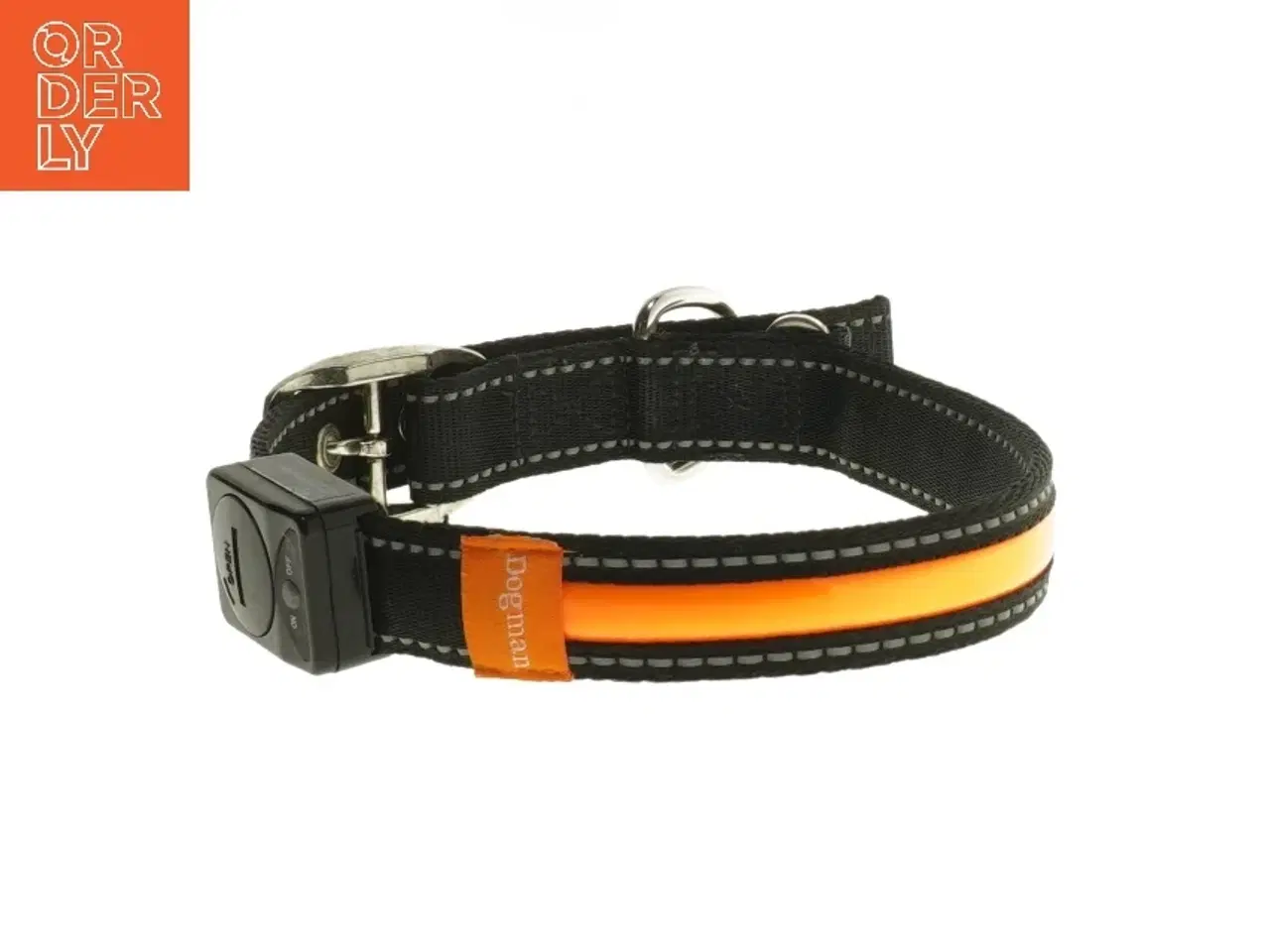 Billede 1 - Hundehalsbånd med LED-lys fra Dogman (str. 57 cm)