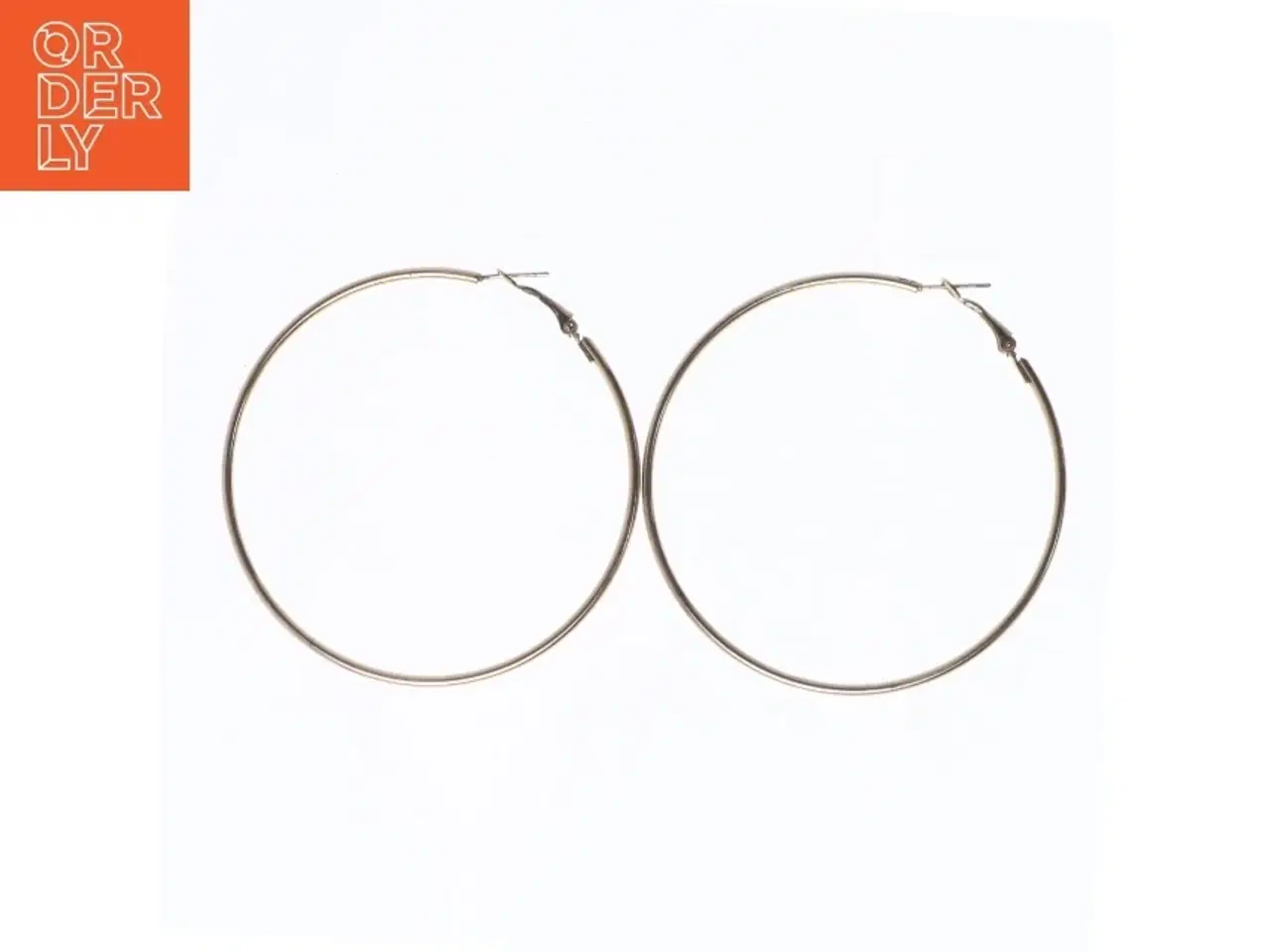 Billede 1 - Store øreringe i guld farve (str. Ø 7 cm)